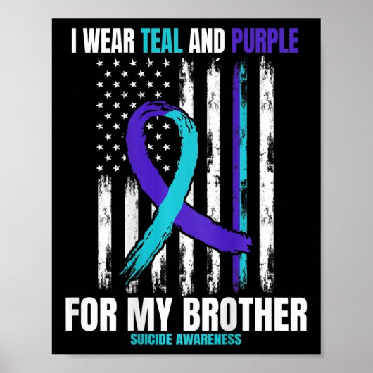 Poster Frère Prévention du suicide Drapeau américain (Devant)