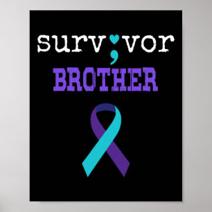 Poster Frère Survivant Semicolon Don Prévention du suicid