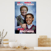 Poster Frères Joe Biden Barack Obama pas seulement amis (Cuisine)