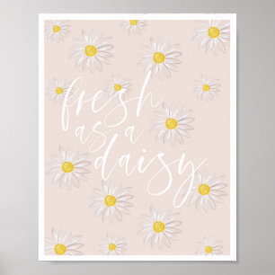 Poster Fresh as a Daisy Multiple Daisies Peach