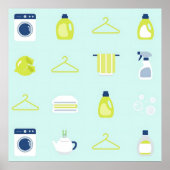 Poster Fresh Laundry Day Pattern (Devant)