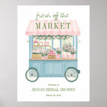 Fresh Off The Market Bridal Shower Welcome Sign