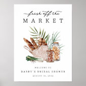 Poster Fresh Off the Market Bridal Shower Welcome Sign (Devant)