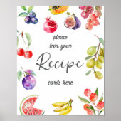 Poster Fresh Off The Market Fruits Bridal Shower Recipe (Devant)