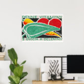 Poster Fresh Vegetables - Matchbox Print - Czech Wall Art (Bureau à domicile)