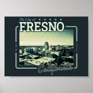 POSTER FRESNO CALIFORNIA - VILLE DE FRESNO CA