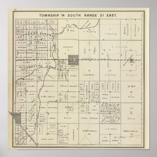 Poster Fresno County, Californie 13 (Devant)