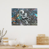 Poster Fresque d'astronaute à Astoria Queens New York (Cuisine)