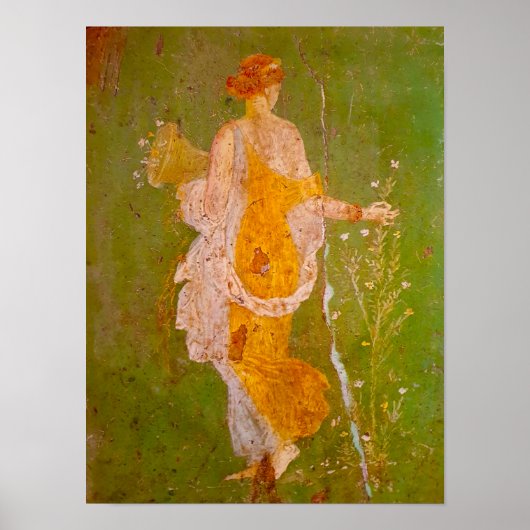 Poster Fresque de Flore dans la villa d'Ariadne, Pompéi (Devant)