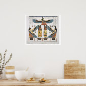 Poster Fresque des tombes des rois à Thèbes, disco (Cuisine)