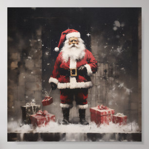 Poster Fresque rurale du Père Noël