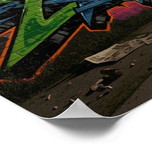 Poster Fresque Wildstyle Graffiti (Coin)