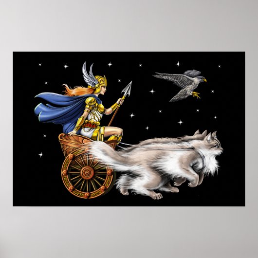 Poster Freya Norse Mythologie Déesse (Devant)