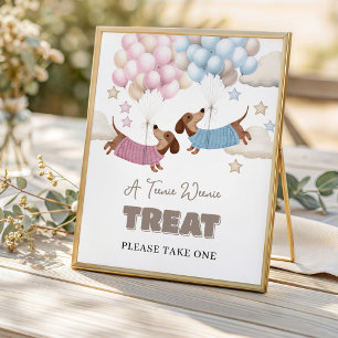 Poster Friandise de Révélation de Sexe de Chien Saucisse