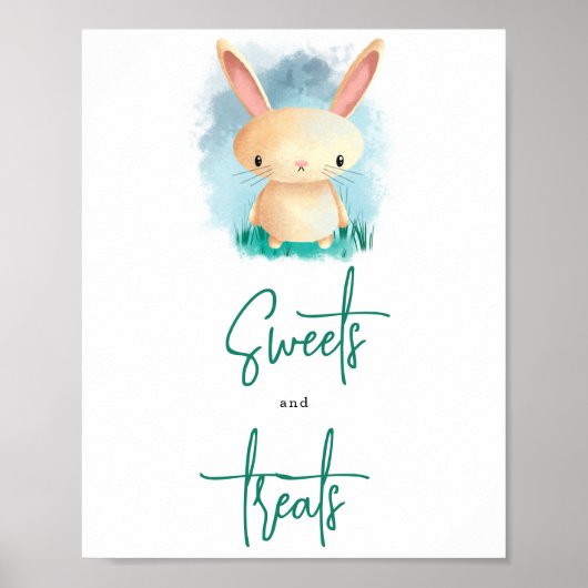 Poster Friandises de bébé lapin (Devant)