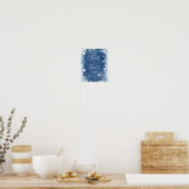 Poster Friandises de mariage flocon de neige bleu blanc d (Cuisine)