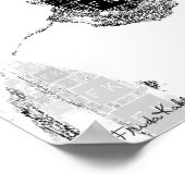 Poster Frida Kahlo Black and White Portrait (Coin)