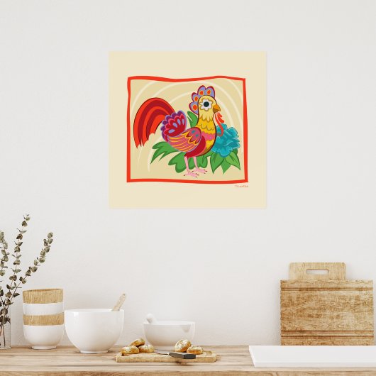Poster Frida Kahlo Chicken Graphic (Cuisine)