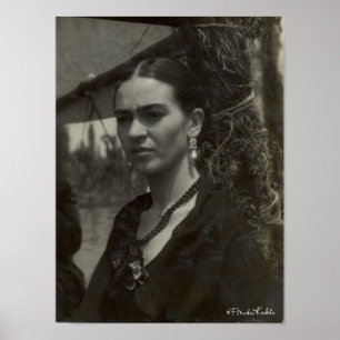 Poster Frida Kahlo dans le noir