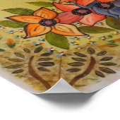 Poster Frida Kahlo Flore Peinte (Coin)