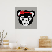 Poster Frida Kahlo | FridaMoji - Jour du singe mort (Cuisine)