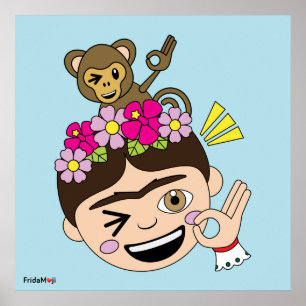Poster Frida Kahlo  FridaMoji - OK