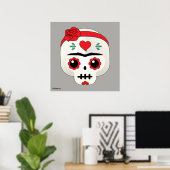 Poster Frida Kahlo | FridaMoji - Sugar Skull (Bureau à domicile)