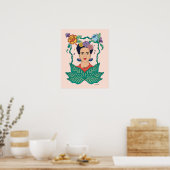 Poster Frida Kahlo Graphisme du cadre floral (Cuisine)