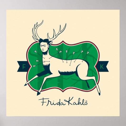 Poster Frida Kahlo | Le Cerf Blessé (Devant)