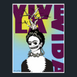 Poster Frida Kahlo Pop Art Portrait<br><div class="desc">Frida Kahlo de Rivera was a Mexican Painter remembered for her intense and vibrant works. Her work has been celebrated in Mexico as emblematic of national and indigenous tradition,  and by feminists for its uncompromising depiction of the female experience and</div>