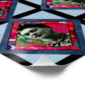 Poster Frida Kahlo Retro Pink Denim (Coin)
