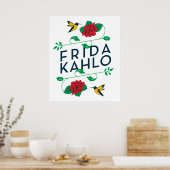 Poster Frida Kahlo | Typographie florale (Cuisine)