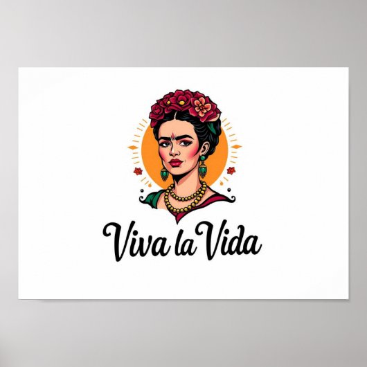 Poster Frida Kahlo Viva la Vida (Devant)