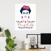 Poster Frida Kahlo | Viva Mexico (Bureau à domicile)