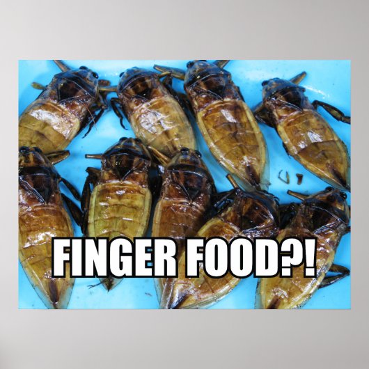 Poster Fried Giant Water Bug (Maeng Daa) ... Asian Food (Devant)