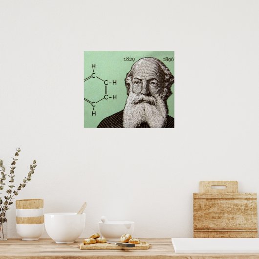 Poster Friedrich August Kekule (Cuisine)
