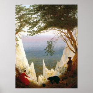 Poster Friedrich - Falaises de craie sur Rügen