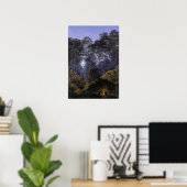Poster Friedrich - Intérieur de forêt au clair de lune (Bureau à domicile)