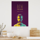 Poster Friedrich Nietzsche cite : Ce qui ne me tue pas (Cuisine)
