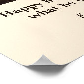 Poster Friedrich Schiller - Citation sur le bonheur (Coin)