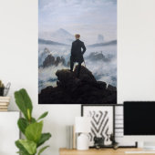 Poster Friedrich's Wanderer au-dessus de la mer de brouil (Bureau à domicile)