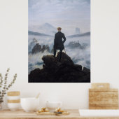 Poster Friedrich's Wanderer au-dessus de la mer de brouil (Cuisine)