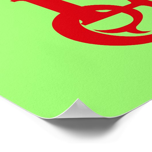 Poster Friendly Red Dragon ou Griffon, ajoutez votre text (Coin)