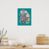 Poster FRIENDS™ | Collage de dessins animés (Cuisine)