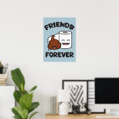 Poster Friends Forever - Poupée et rouleau de papier toil (Bureau à domicile)