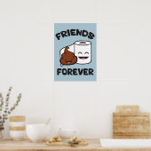 Poster Friends Forever - Poupée et rouleau de papier toil (Cuisine)