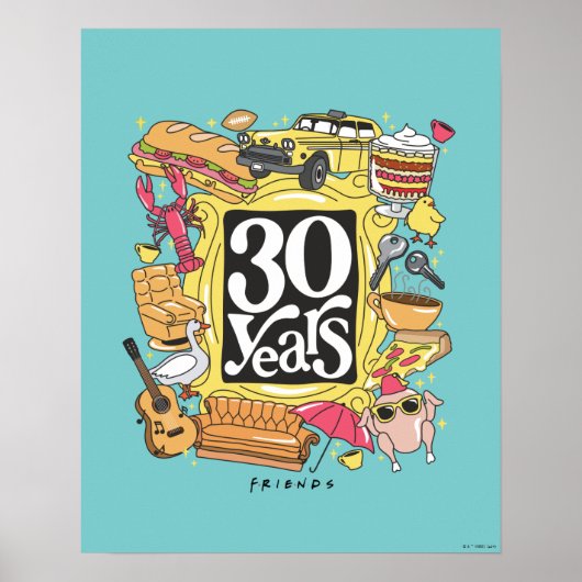 Poster FRIENDS™ | Graphisme 30 ans (Devant)