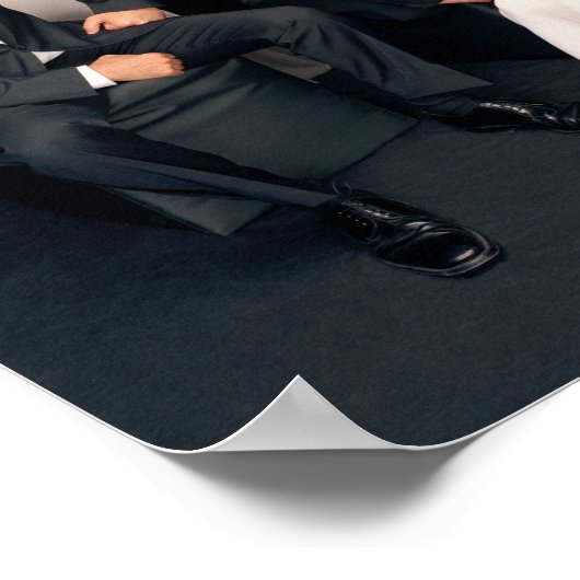 Poster FRIENDS™| Groupe en noir et blanc (Coin)