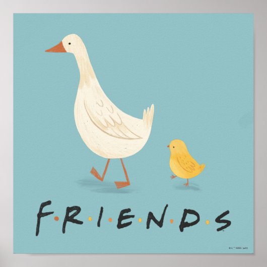 Poster FRIENDS™ | Le poussin et le canard (Devant)