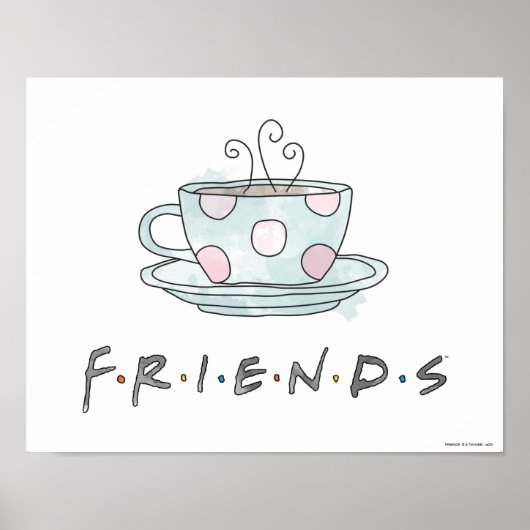 Poster FRIENDS™ | Tasse à café Aquarelle (Devant)
